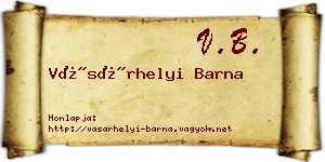Vásárhelyi Barna névjegykártya