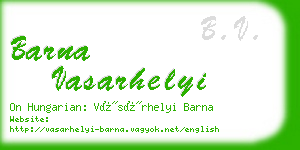 barna vasarhelyi business card